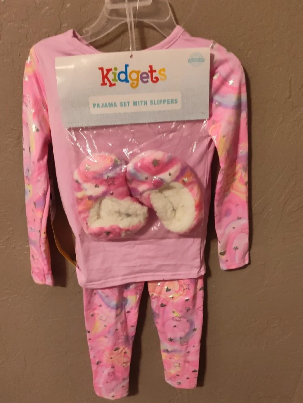 Kidgets Rainbow Star Long Sleeve Kids Pajama Set - Pastel